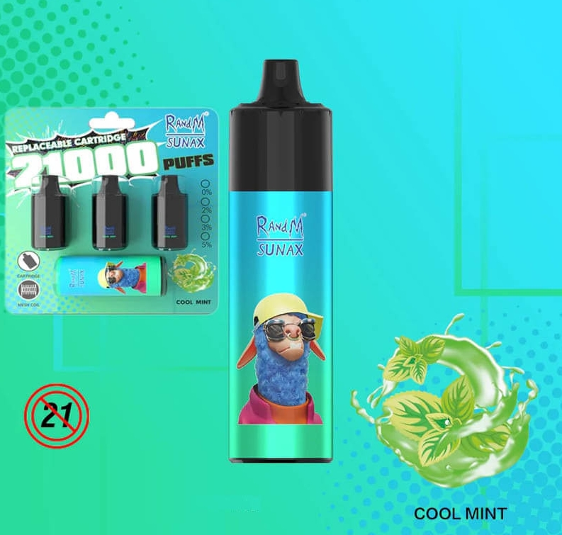 驚異のRandM Sunax 21000 Puffs Vape - クールミントがもたらす新次元のヴェイピング体験